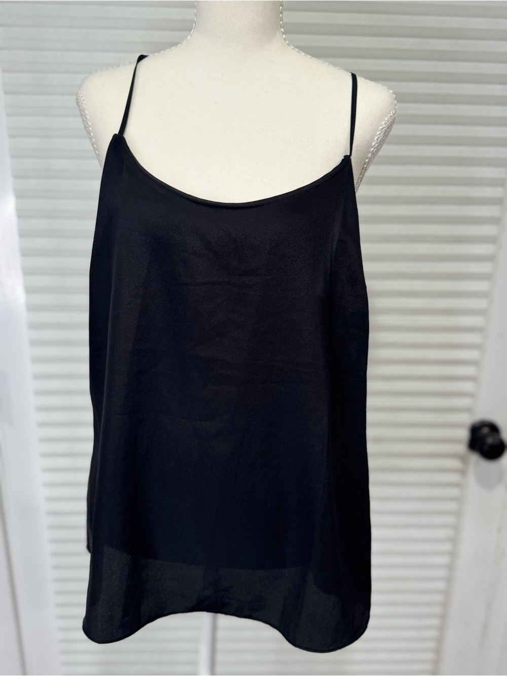 J. Crew Black Silk Spaghetti Strap Cami 1219